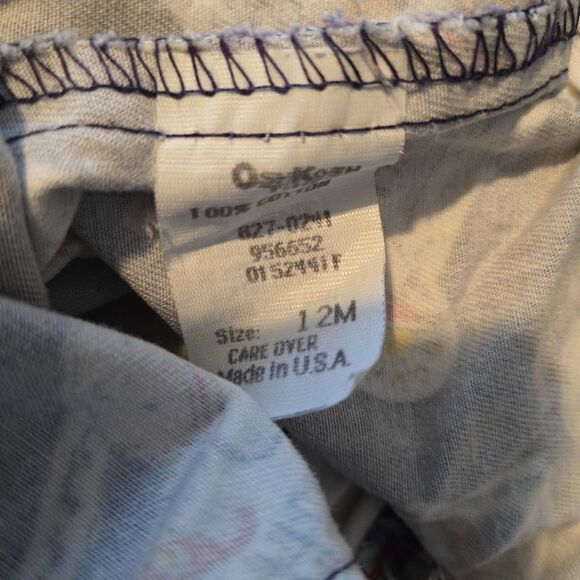 Vintage Oshkosh B'Gosh Size 12 Month Postcard Sailor Overalls USA - Picture 5 of 5